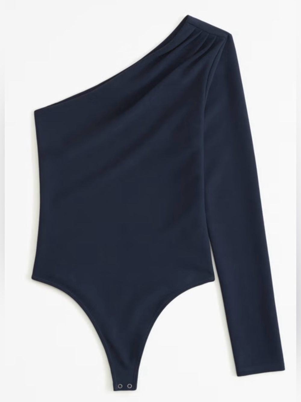Abercrombie One Shoulder Long Sleeve Navy Blue Asymmetrical Bodysuit Womens XS